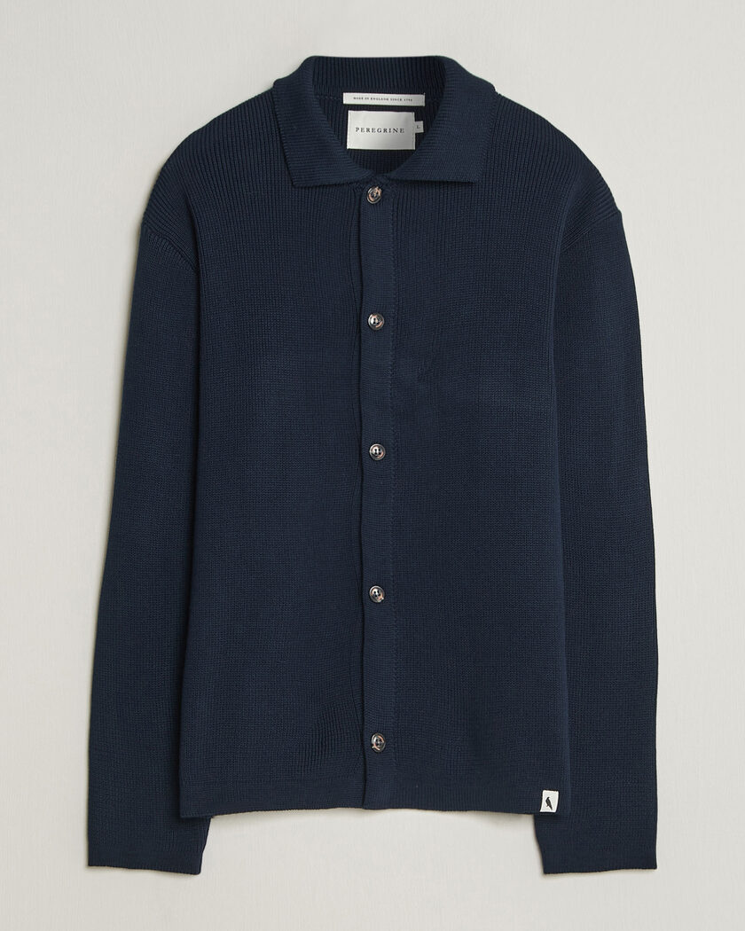 Fred Perry Tipped Pique Textured Cardigan Black at CareOfCarl.com