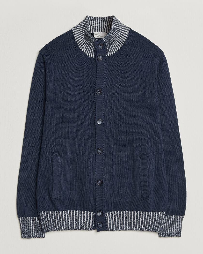 John Smedley Petworth Extra Fine Merino Cardigan Midnight at