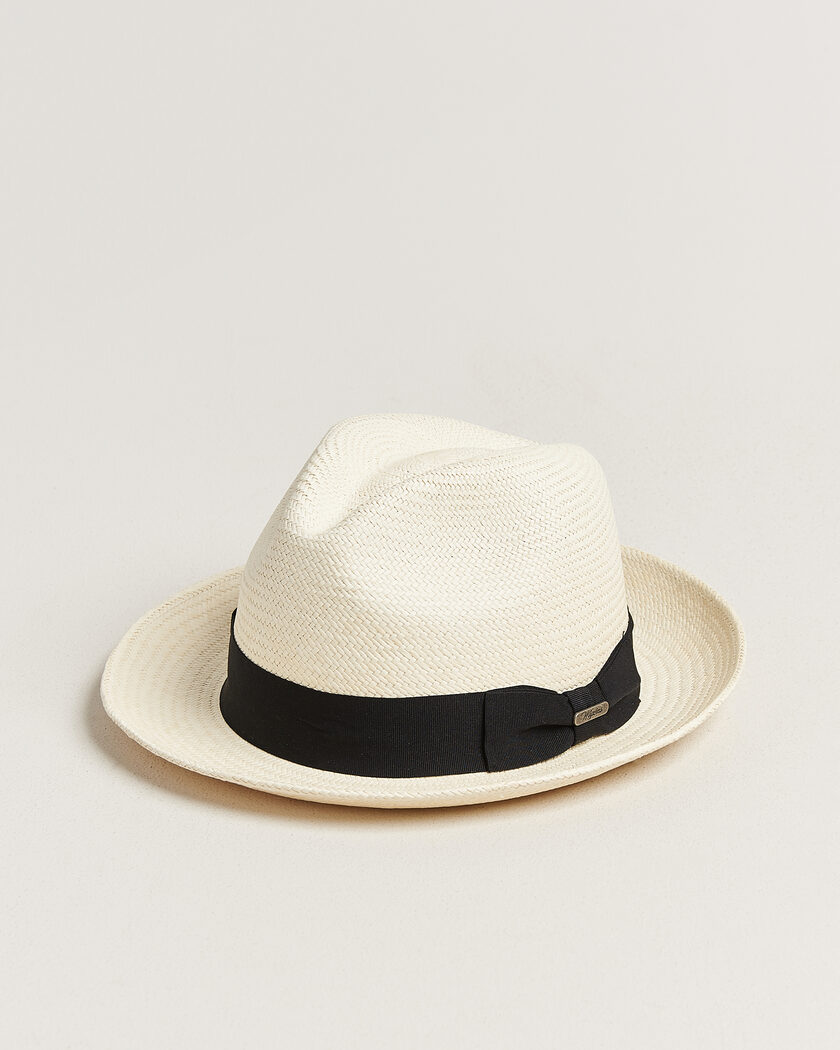 Wigéns Trilby Panama Hat White/Black – White