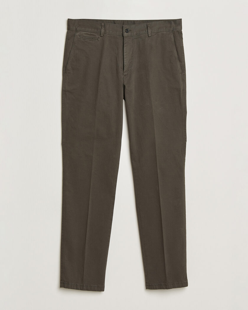 Oscar Jacobson Danik Cotton Trousers Olive – Green