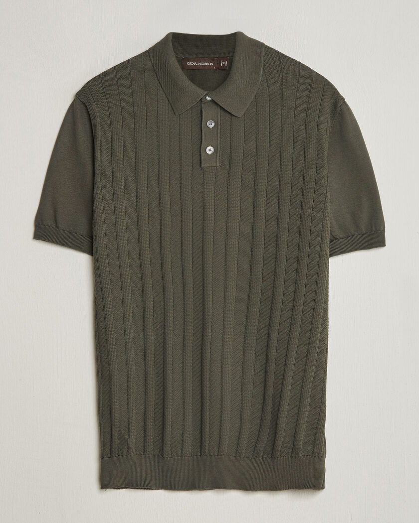 John Smedley Adrian Slim Fit Sea Island Polo Rain Forest at