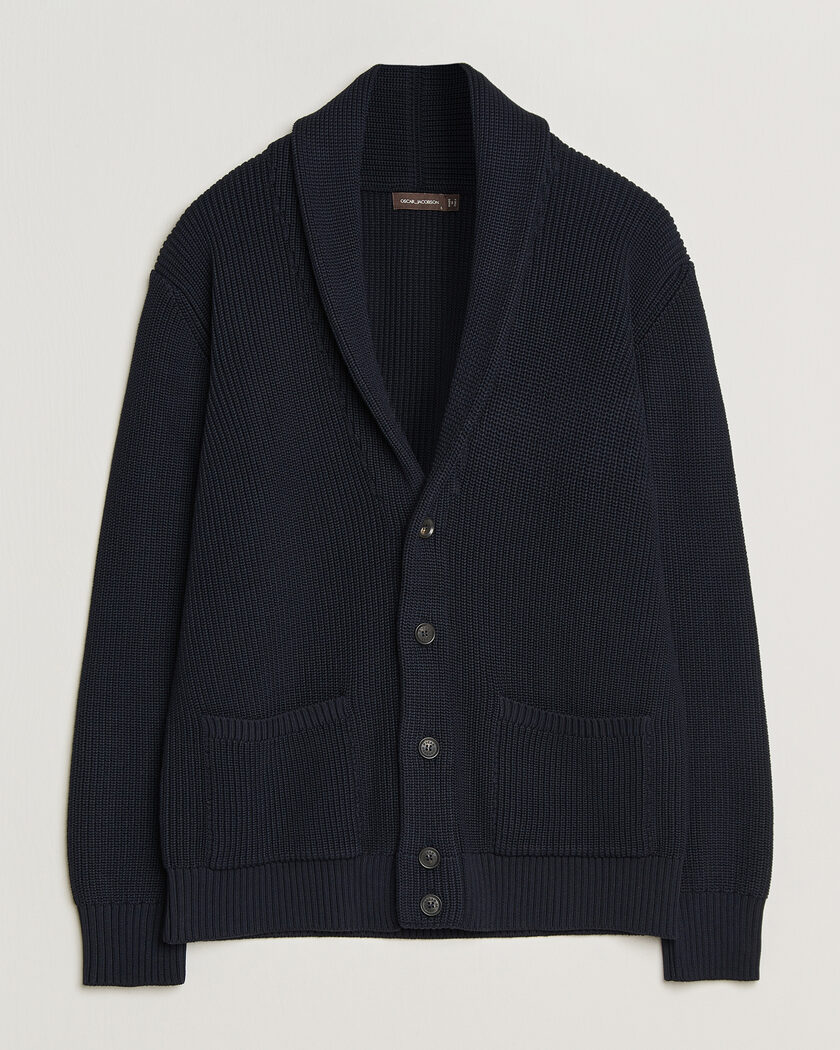 PS Paul Smith Merino Knitted Cardigan Blue at CareOfCarl.com