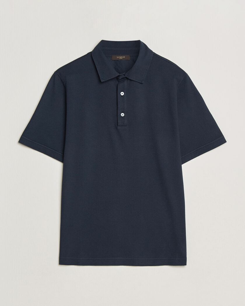 Moncler Contrast Rib Polo Black at CareOfCarl.com