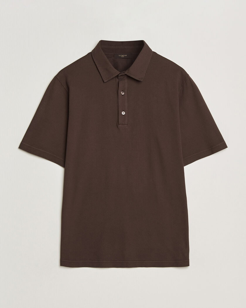 Zanone Soft Cotton Piquet Polo Chocolate – Brown