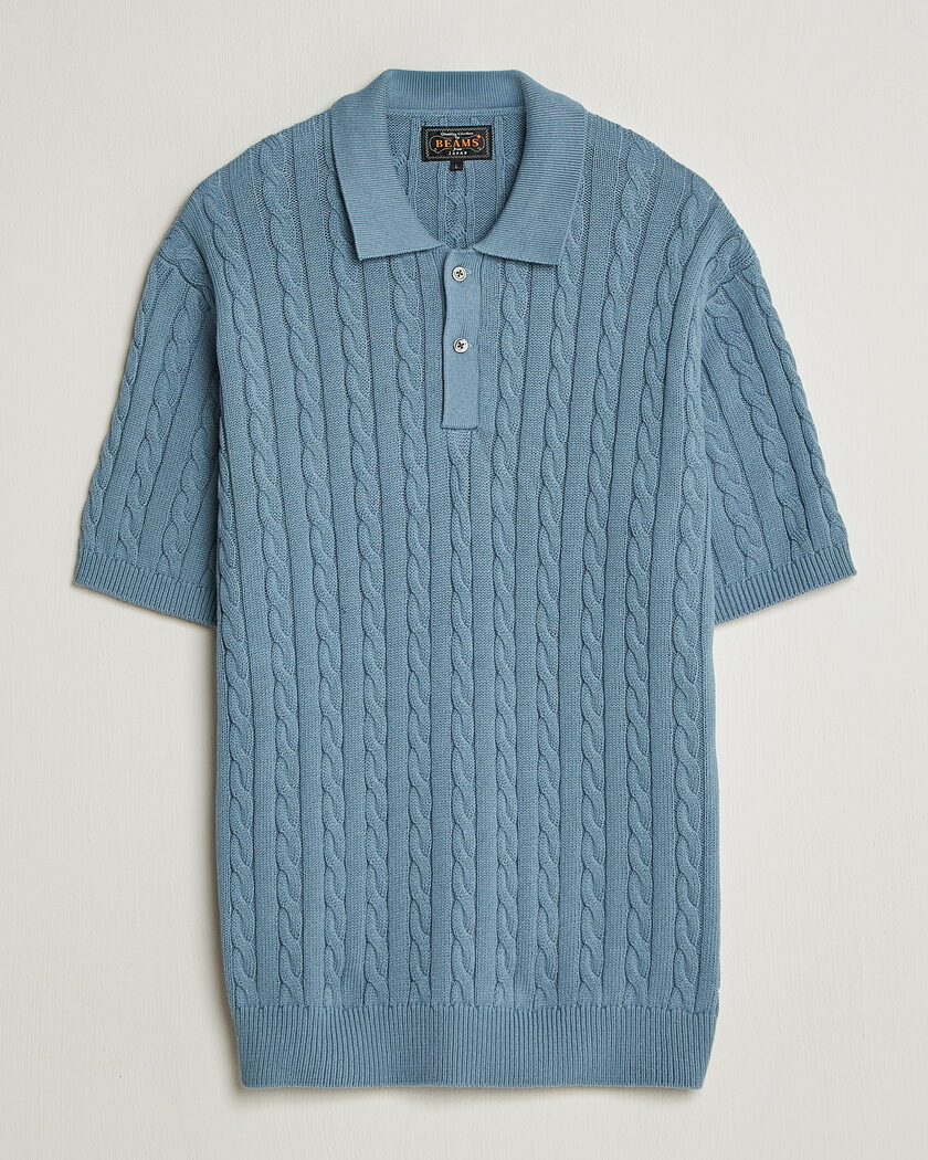 John Smedley Adrian Slim Fit Sea Island Cotton Polo Delft Blue at