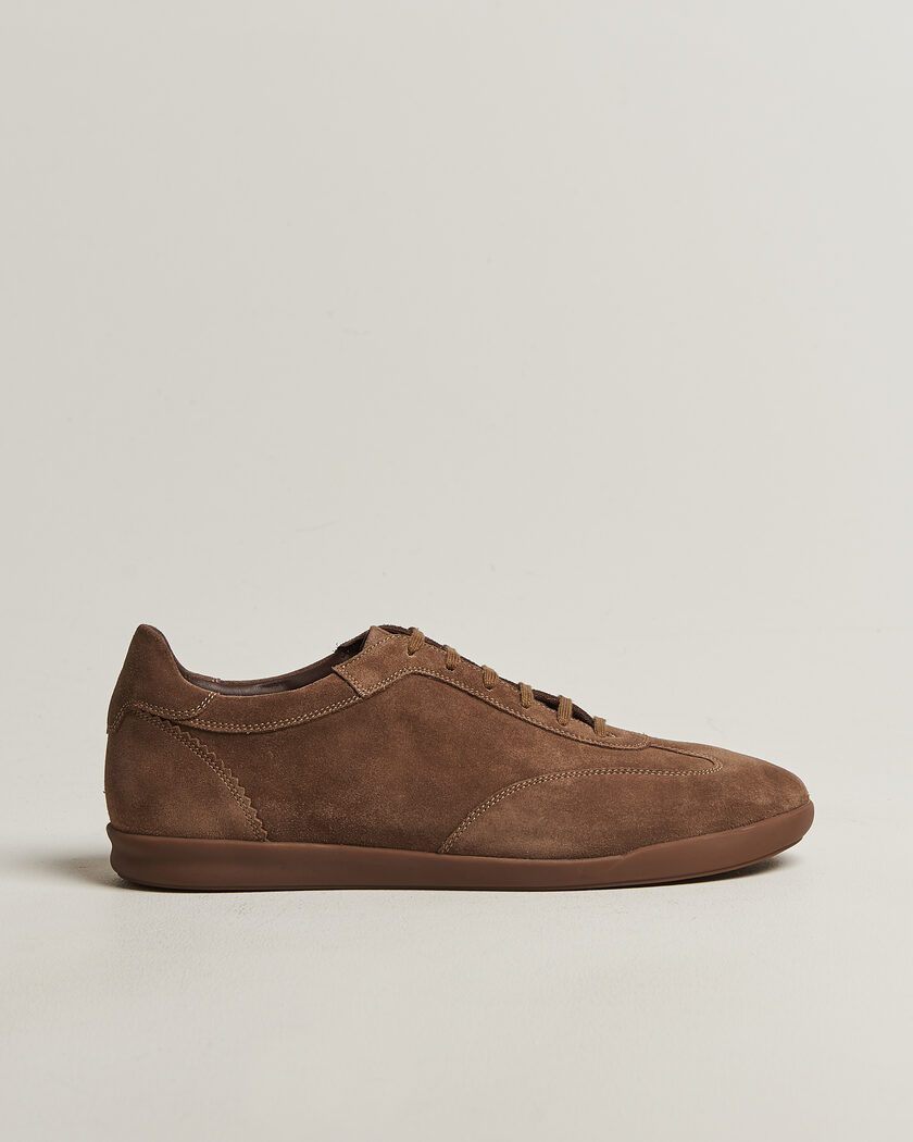 Loake 1880 Mayfair Suede Dress Sneaker Flint – Beige