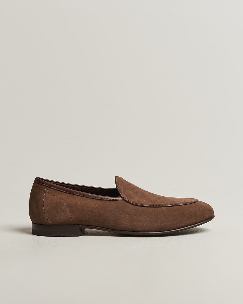 Alden 6245F Unlined Leisure Handsewn Penny Loafer Dark Brown Suede