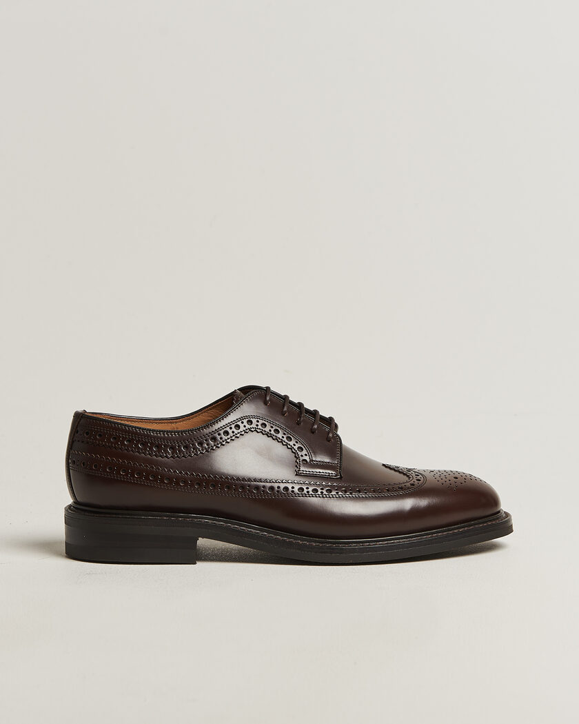 Loake 1880 Sovereign Longwing Leather Derby Dark Brown – Brown