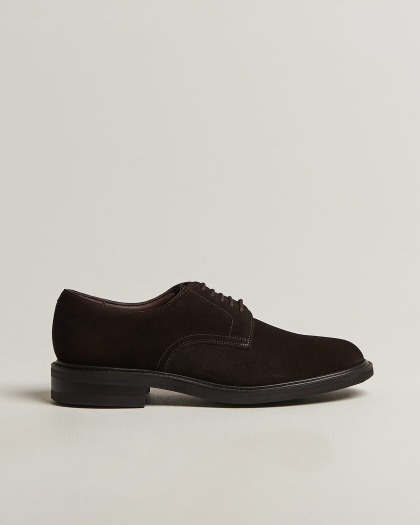 Loake Shoemakers Barbican Suede Derby Dark Brown – Brown
