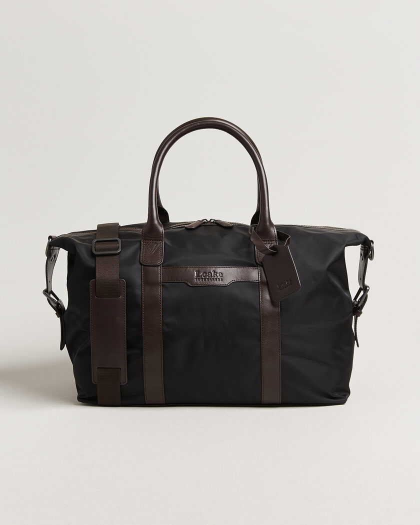 Loake Shoemakers Gower Nylon/Leather Holdall Black – Black