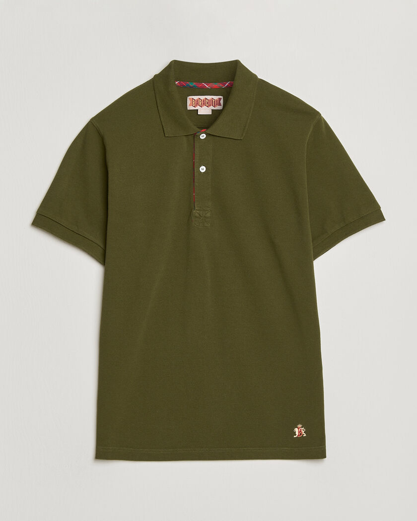 Kiton Sea Island Cotton Polo Dark Olive at CareOfCarl.com