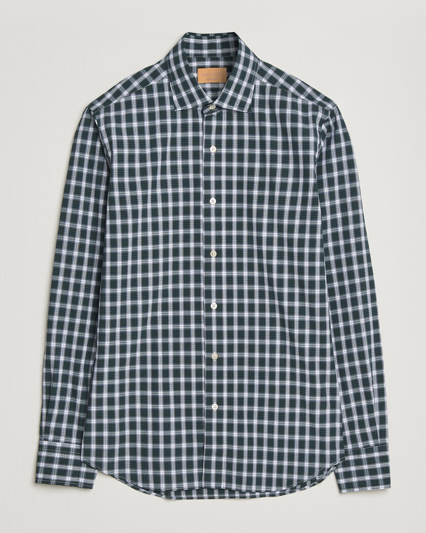Nudie Jeans Julian Checked Farmers Shirt Racing Green at