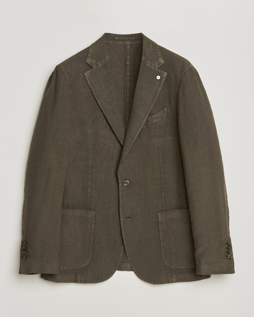 L.B.M. 1911 Jack Regular Fit Linen Blazer Brown – Brown