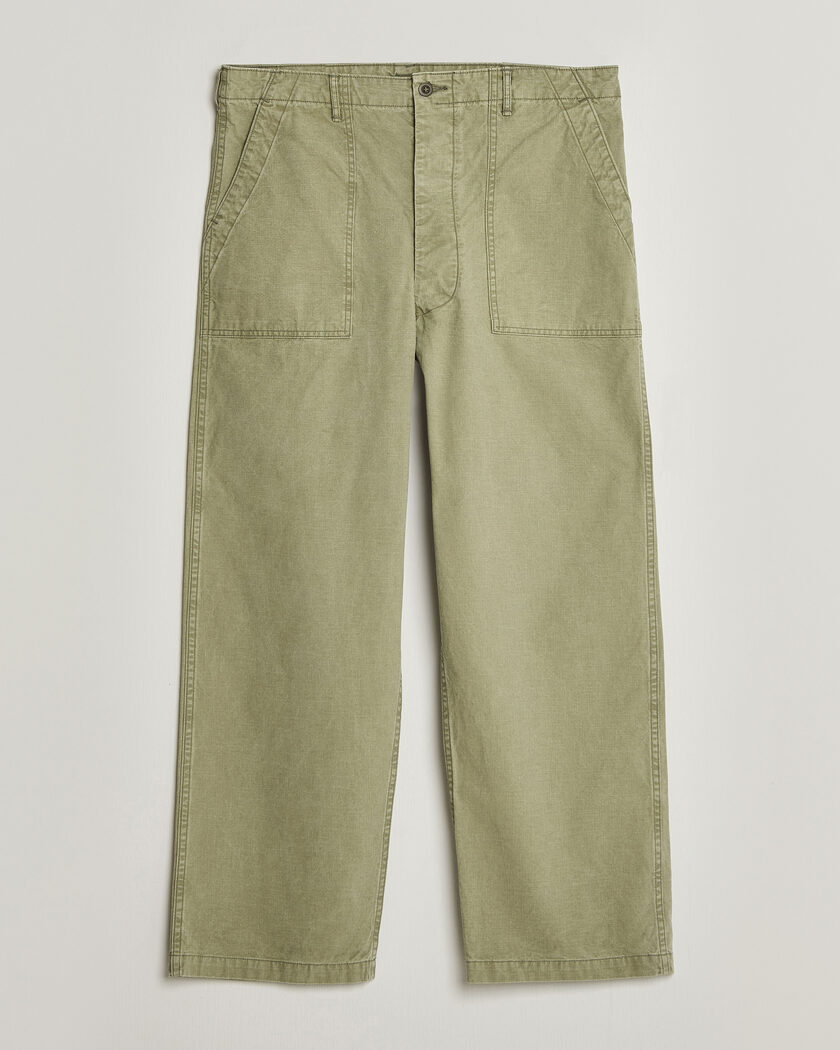 Auralee Bleached Satin Baker Pants Ivory at CareOfCarl.com