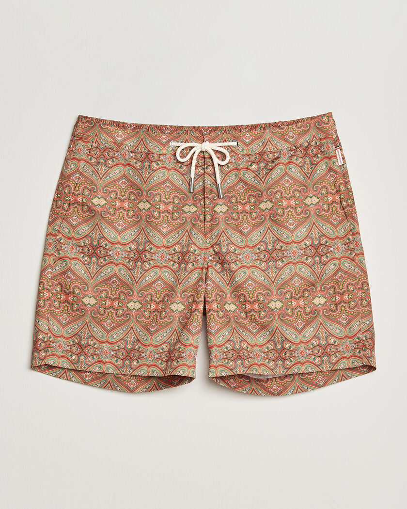 Fedeli Madeira Swim Trunk Green Flowers at CareOfCarl.com
