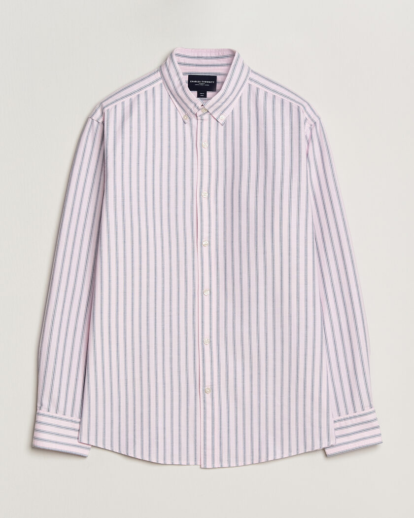 Charles Tyrwhitt Button Down Stretch Oxford Shirt Light Pink – Pink