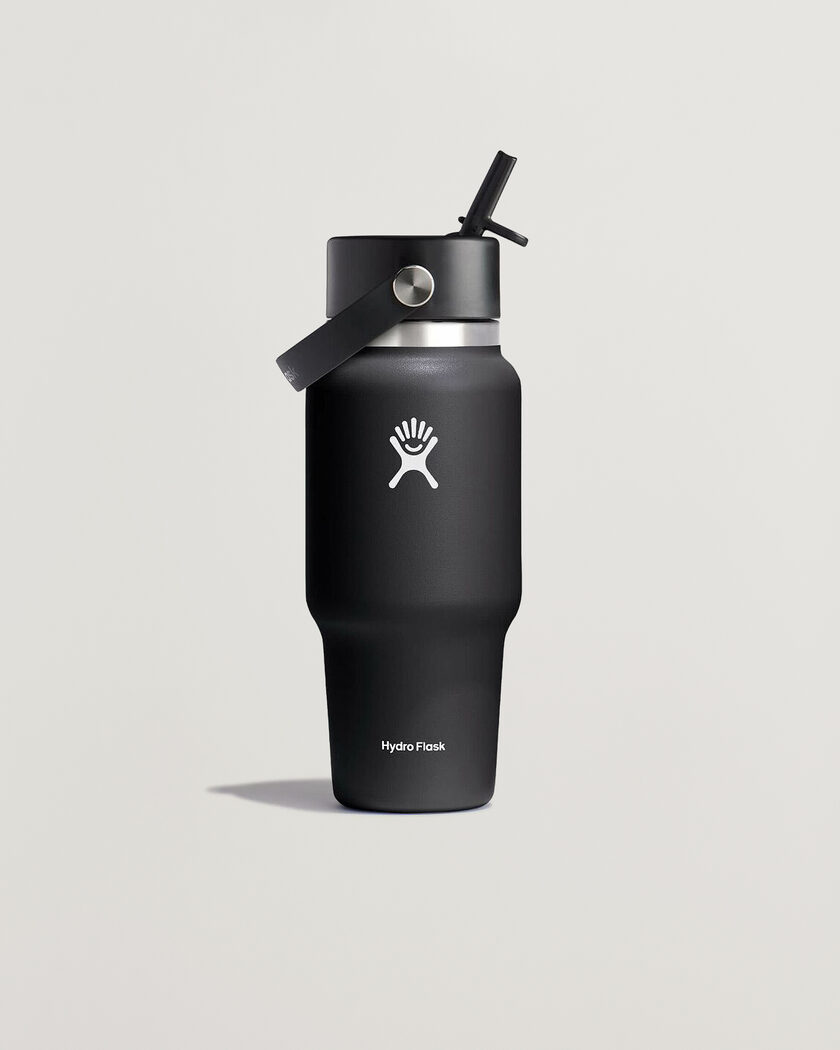 Hydro Flask Travel Bottle Flex Straw Cap 24oz Black – Black
