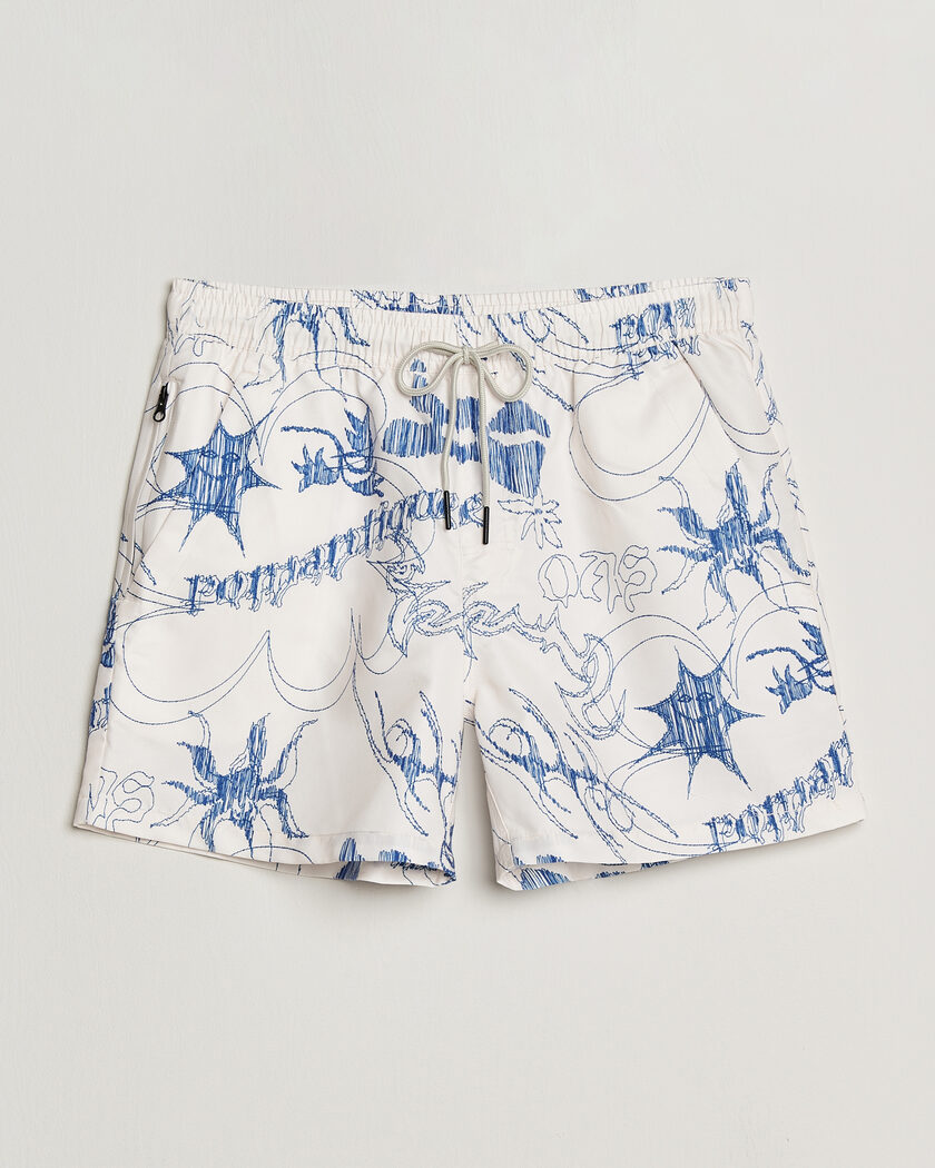 OAS Printed Swimshorts Romantique – White