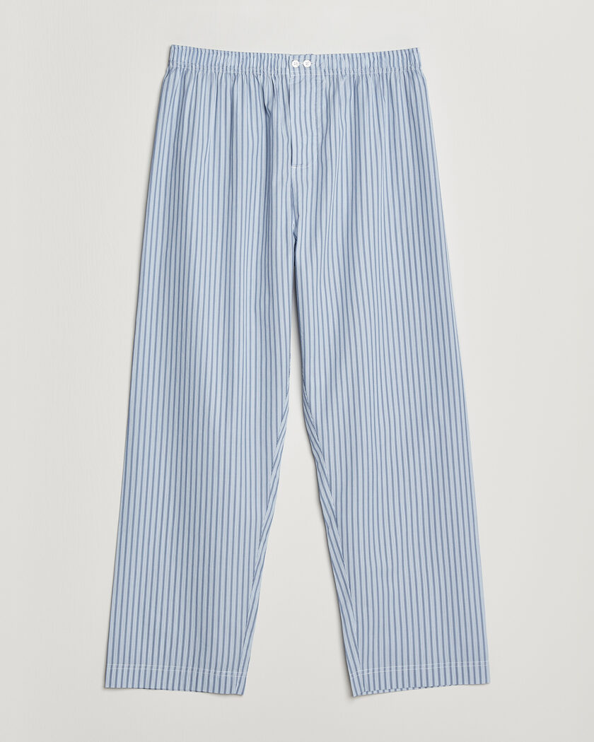Tekla Fine Twill Pyjama Pants Cooper Stripes – Blue