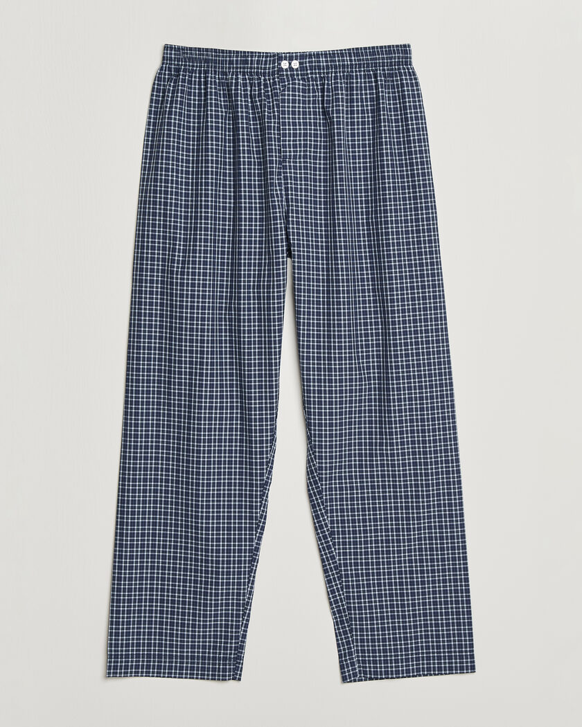 Tekla Fine Twill Pyjama Pants Lanegan Checks – Blue