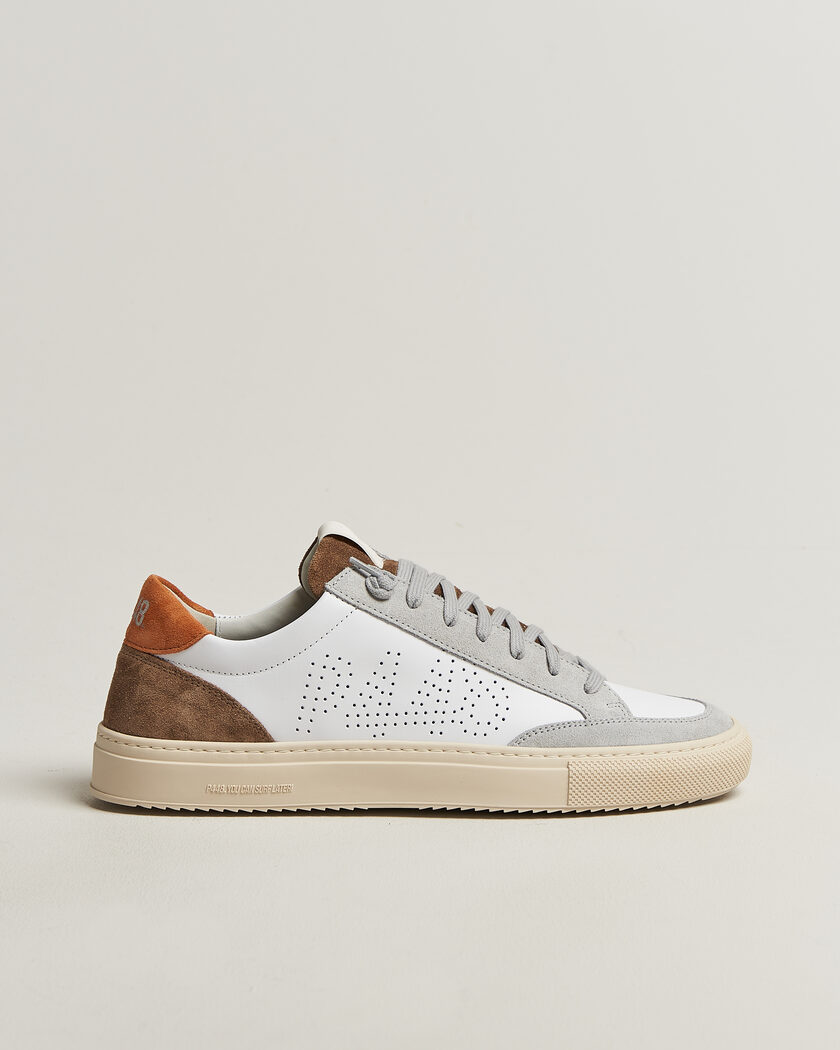 P448 Soho Leather/Suede Sneaker White/Grey – White
