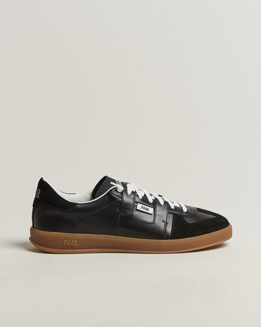 P448 Monza Leather/Suede Sneaker Black – Black