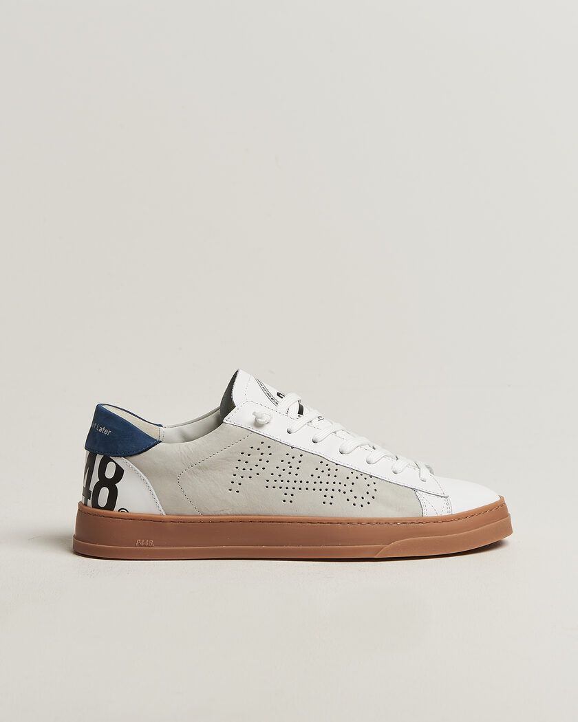 P448 Jack Leather Sneaker White/Navy – White