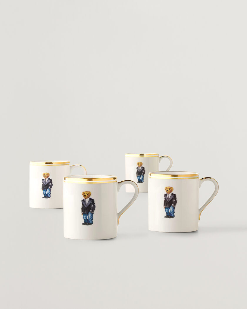 Ralph Lauren Home Wilshire Tuxedo Bear Mug Set White/Gold - Size: One size / Mens clothing