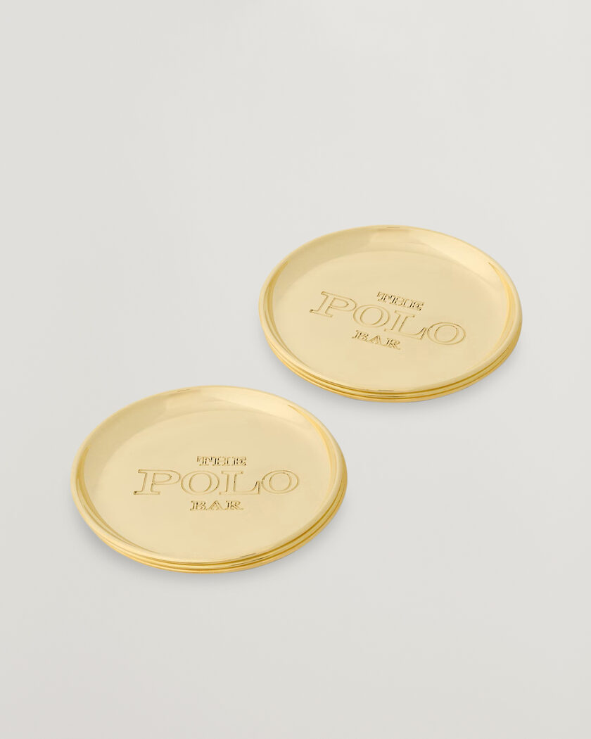 Ralph Lauren Home Polo Bar Coasters Brass – gold