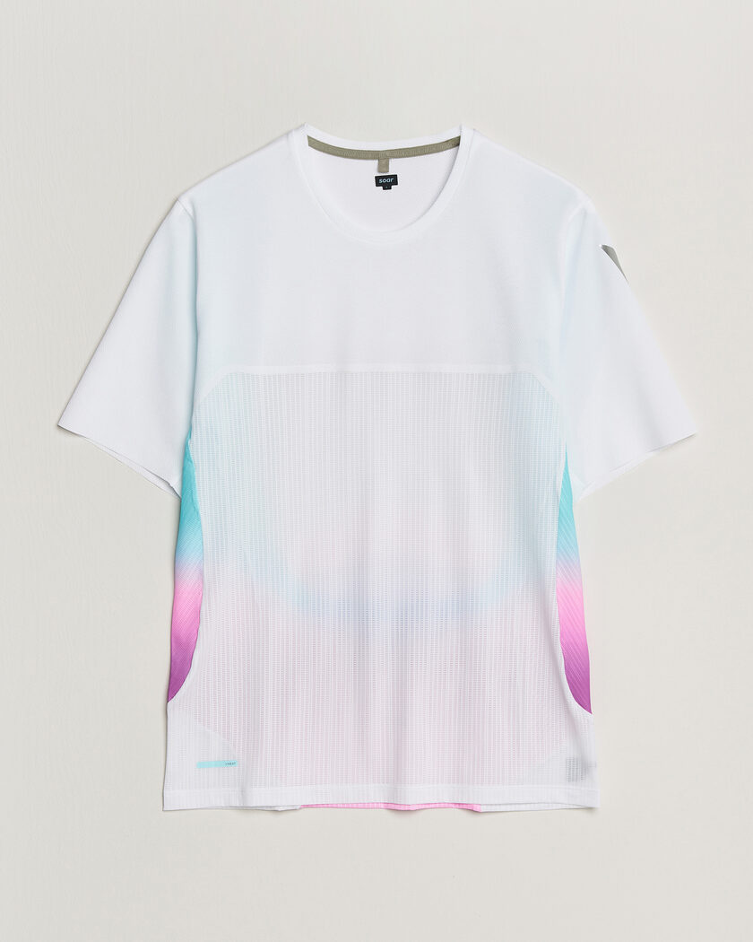 SOAR Running Hot Weather Tee White/Blue – White