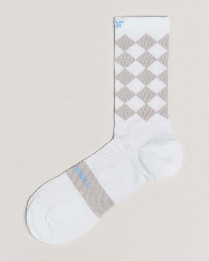 SOAR Running Diamond Crew Sock White/Grey – Grey