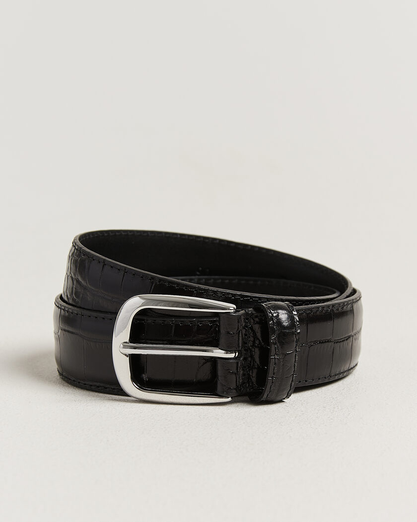 Auralee Leather Square Buckle Belt Black at CareOfCarl.com