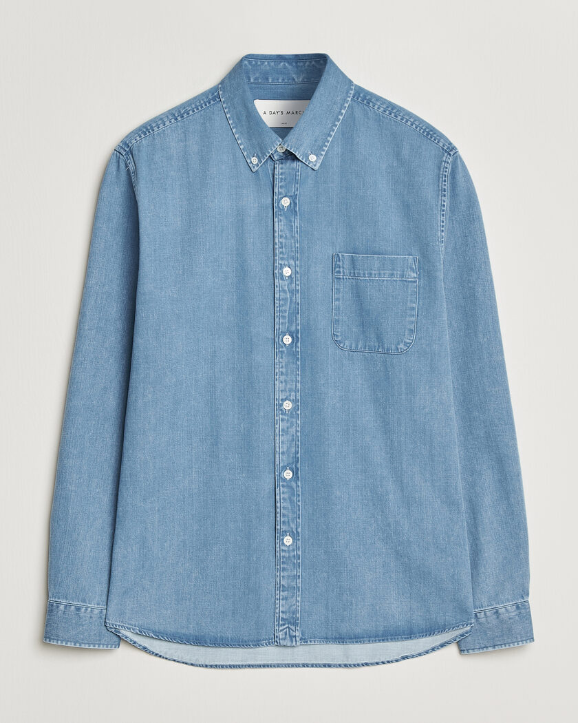 Brunello Cucinelli Denim Western Shirt Navy at CareOfCarl.com