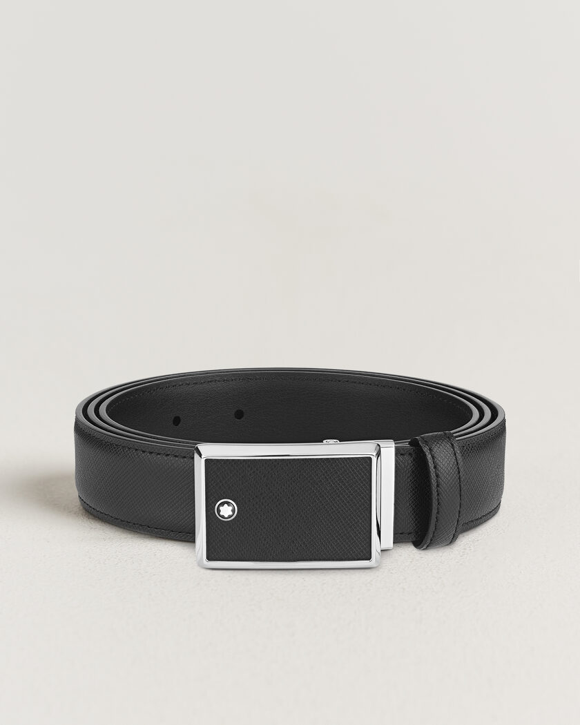 Auralee Leather Square Buckle Belt Black at CareOfCarl.com