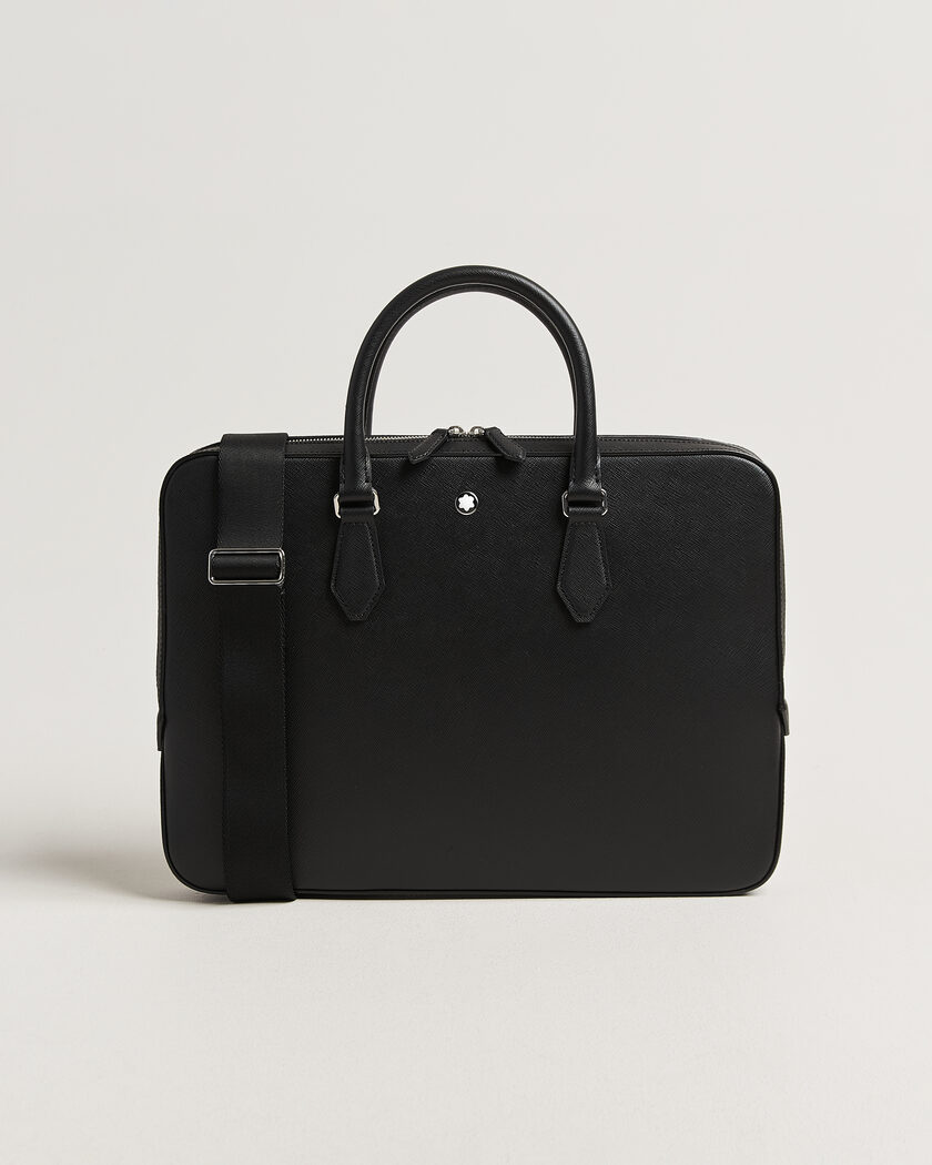Montblanc Thin Sartorial Leather Briefcase Black – Black