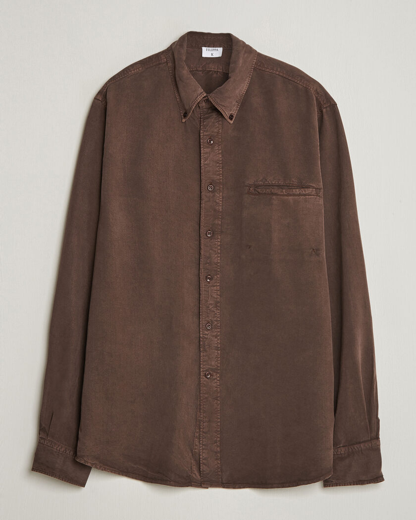  Filippa K Zack Lyocell Shirt Dark Chocolate – Brown