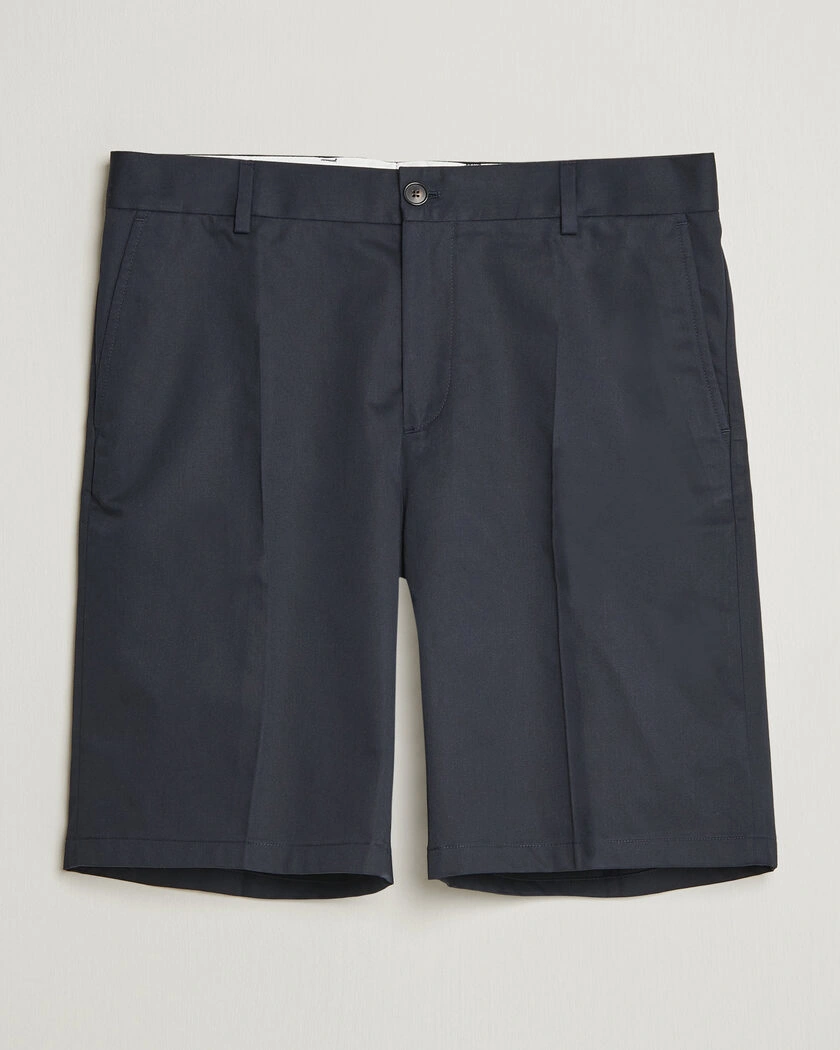 Filippa K Tailored Cotton Chino Shorts Navy – Blue