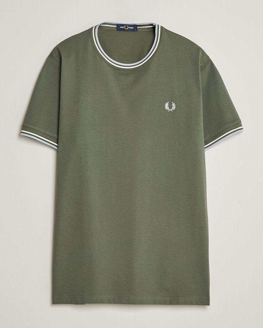 Fred Perry Twin Tipped T-Shirt Laurel Wreath Green – Green