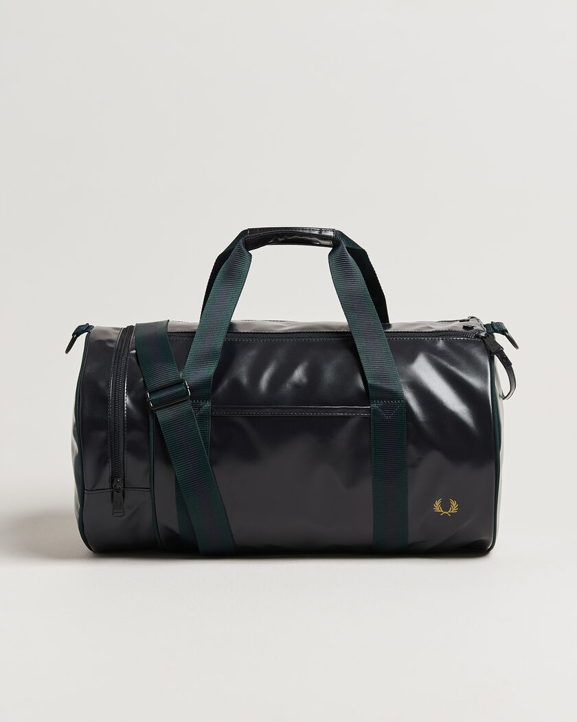 Fred Perry Classic Barrel Bag Navy/Grassroots Green – Green