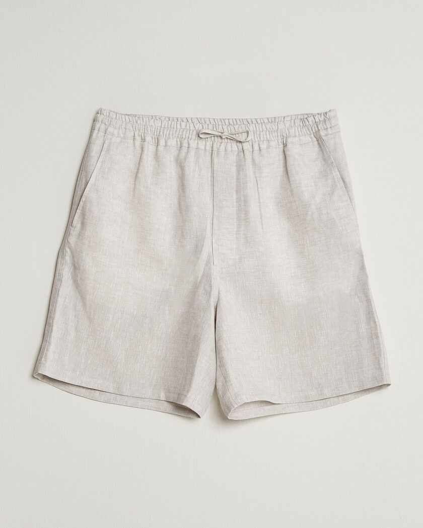 Auralee Finx Linen Easy Shorts Ecru at CareOfCarl.com