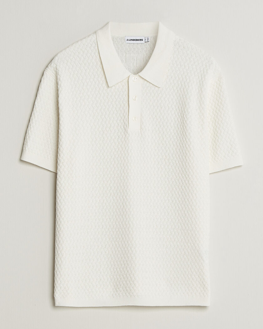 Gran Sasso Knitted Linen Polo Rust Melange at CareOfCarl.com