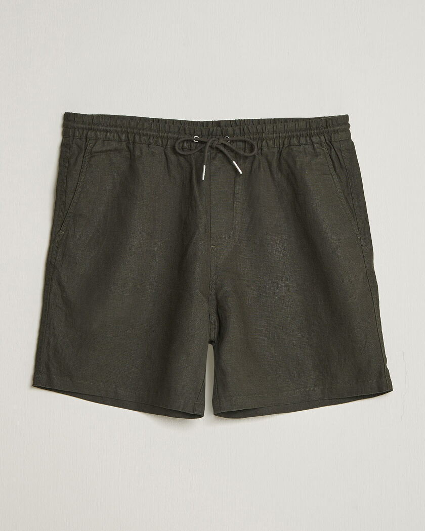 Samsøe Samsøe Smith Linen/Cotton Drawstring Shorts Dusty Olive at