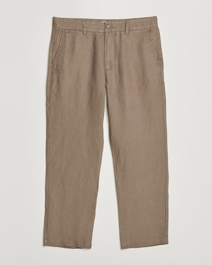 J.Lindeberg Soren Drape Linen Pants Nutmeg at CareOfCarl.com