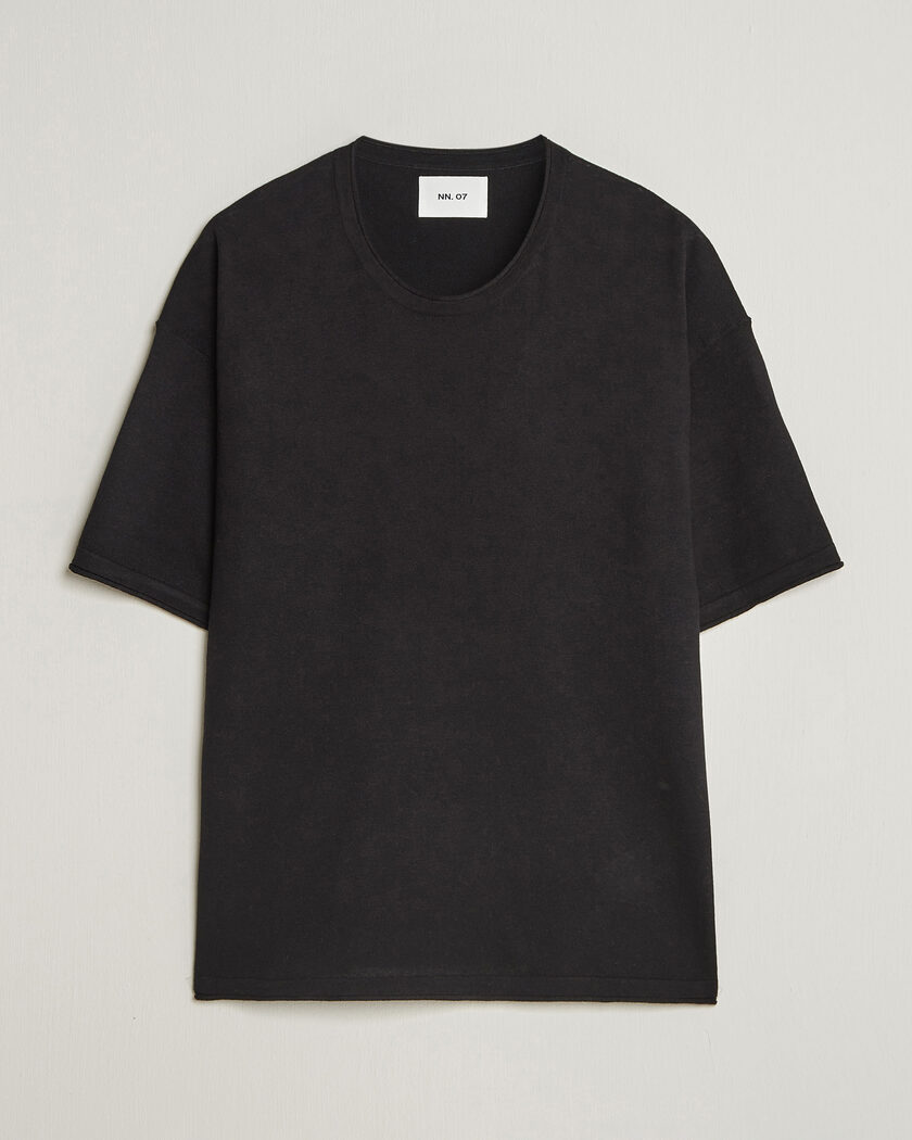 NN07 Ryan Cotton/Linen T-Shirt Black – Black
