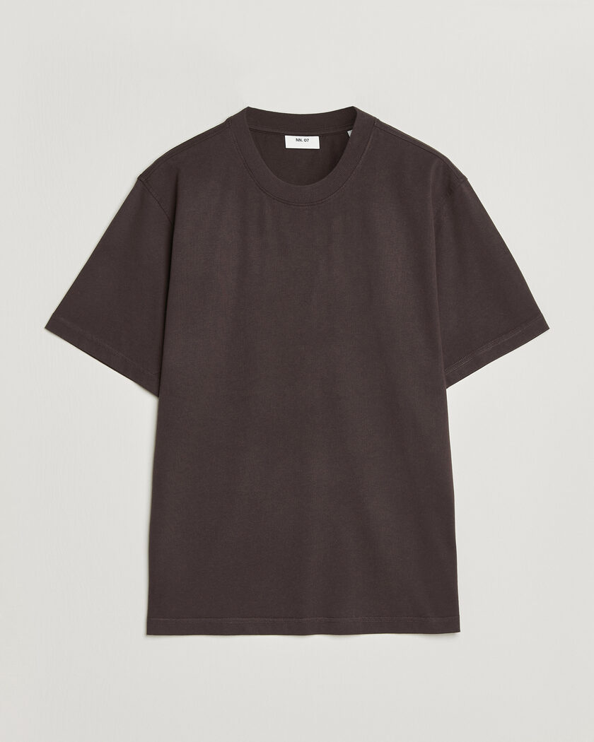 NN07 Adam Crew Neck T-Shirt Dusky Port – Brown