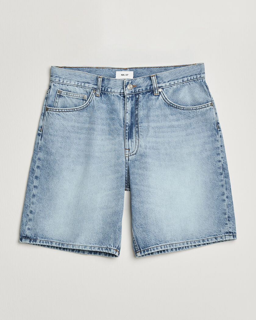 NN07 Otis Denim Shorts Light Blue Washed – Blue
