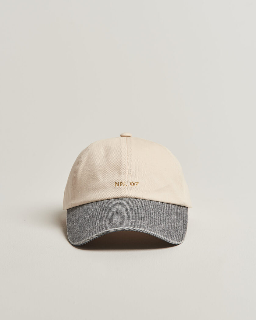 NN07 Logo Cap Grey Denim – Grey