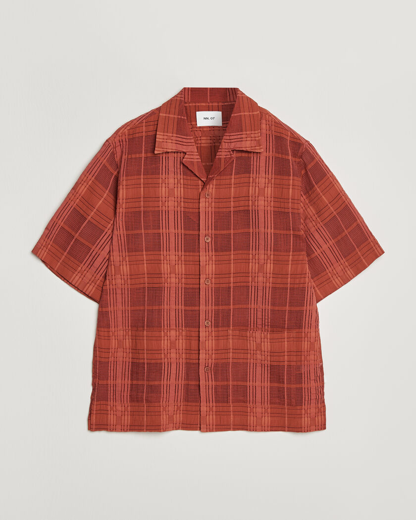 NN07 Ben Short Sleeve Shirt Sienna Heat – Red