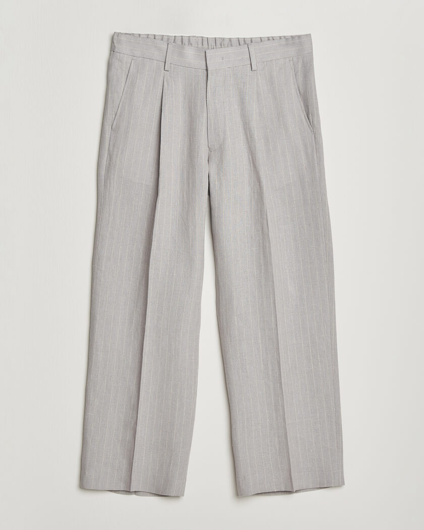 FEELS 上杉柊平　LINEN SLACKS GRAY XL Morris Fenix Linen Slacks Off White at CareOfCarl.com