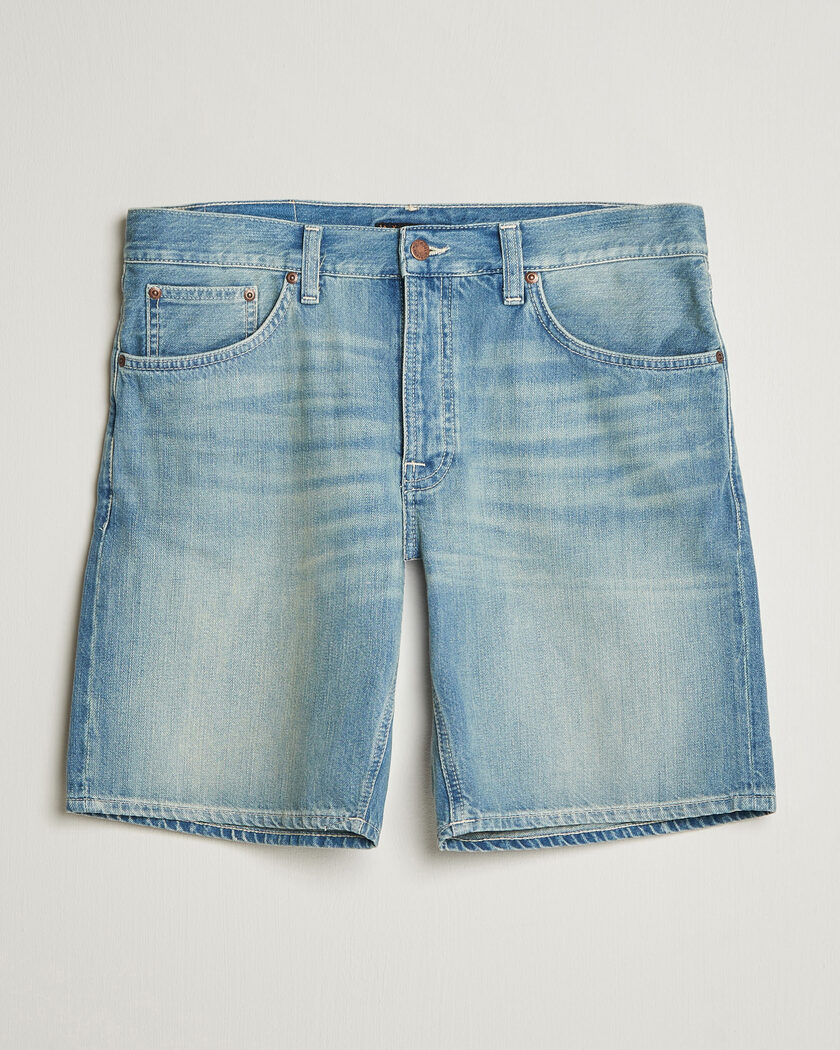 Nudie Jeans Seth Denim Shorts Drift Wood Light Blue – Blue